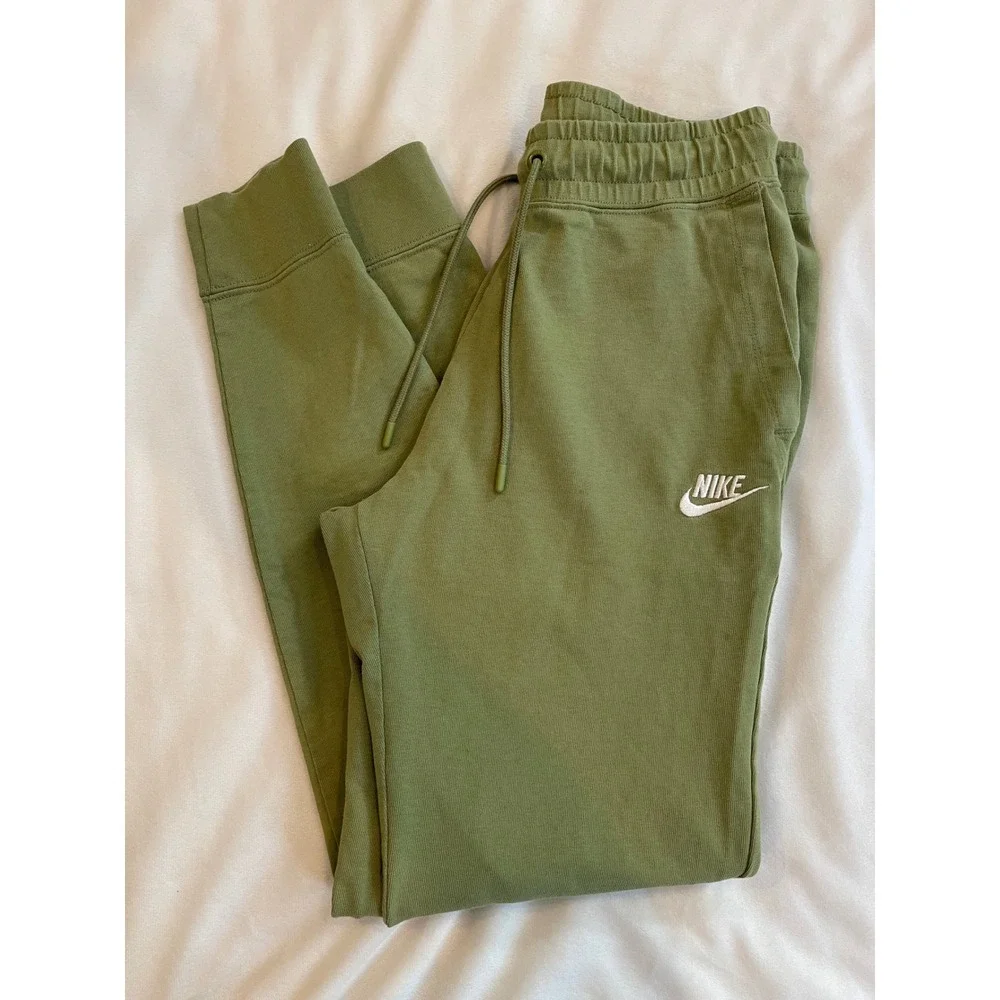 Nike Kids Sportswear Club Fleece Joggers Olive Green Sweatpants Size Small
